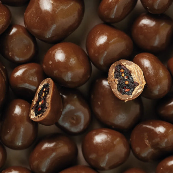 Cranberries Cubiertos con Chocolate de Leche