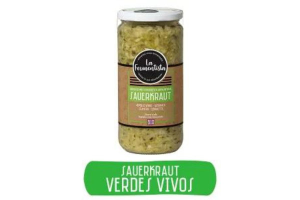 Chucrut Albahaca Verdes Vivos 640 gr La Fermentista