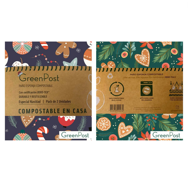Paño Esponja Compostable 3U GreenPost