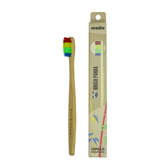 Cepillo de Dientes Medio Adulto Arcoiris Brush Panda