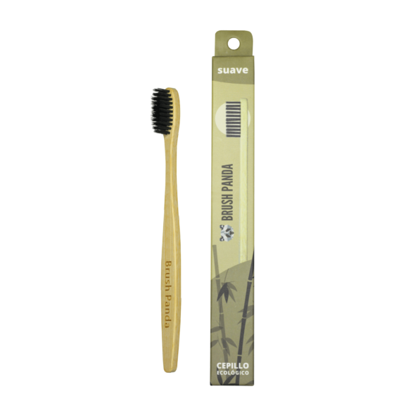 Cepillo de Dientes Negro Suave Brush Panda