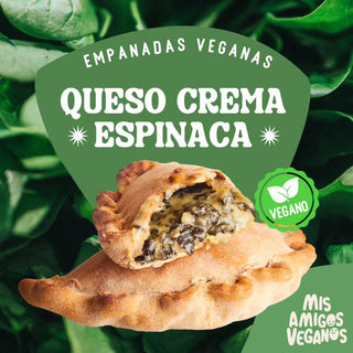 Empanada vegana queso crema y espinacas