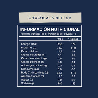 Barra Chocolate Bitter 45g Wild Protein