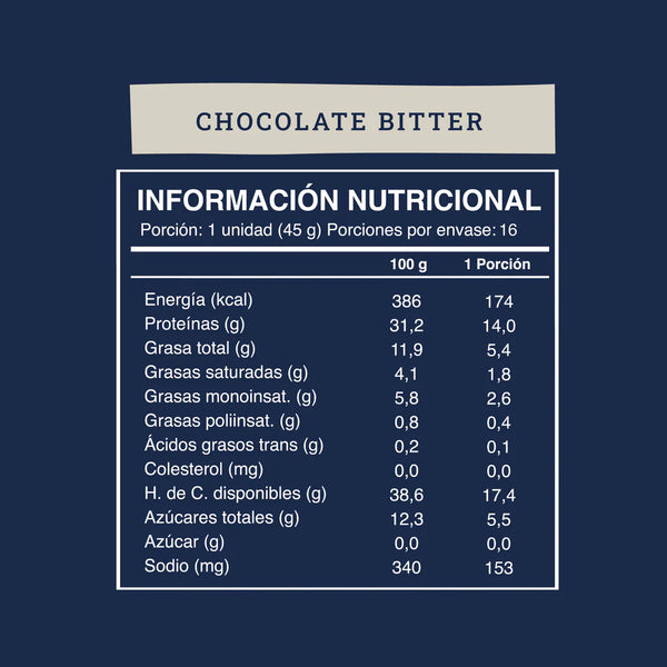 Barra Chocolate Bitter 45g Wild Protein