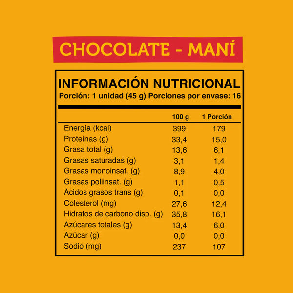 Barra Chocolate Maní 45g Wild Protein