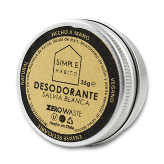 Desodorante Natural Salvia Blanca 35g Simple Hábito